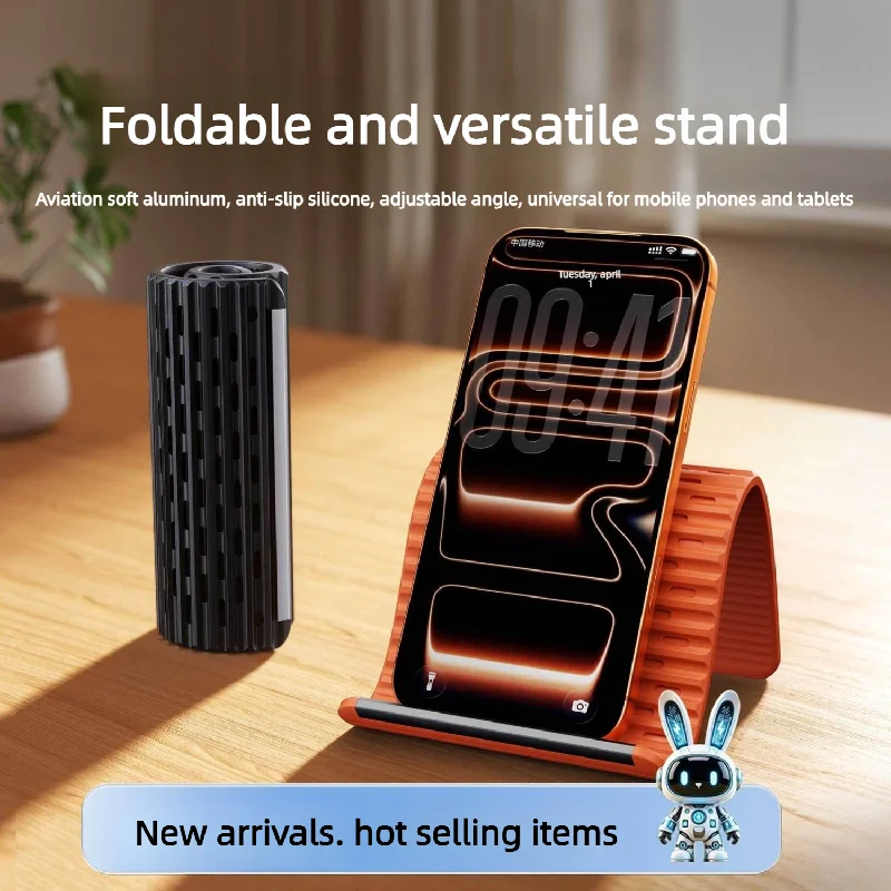 

Flexible foldable silicone phone stand, universal stand for tablets and laptopscreative deformable lazy stand, travel accessory