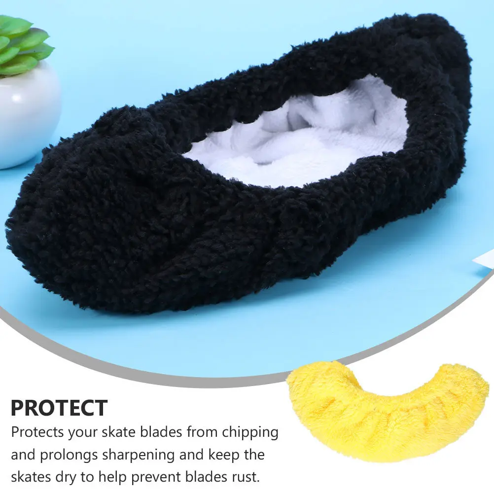 

Skate Blades Covers 2 Pairs Elastic For Hockey Figure Skates Moisture Absorbing Rust Prevention Durable Lined Protection