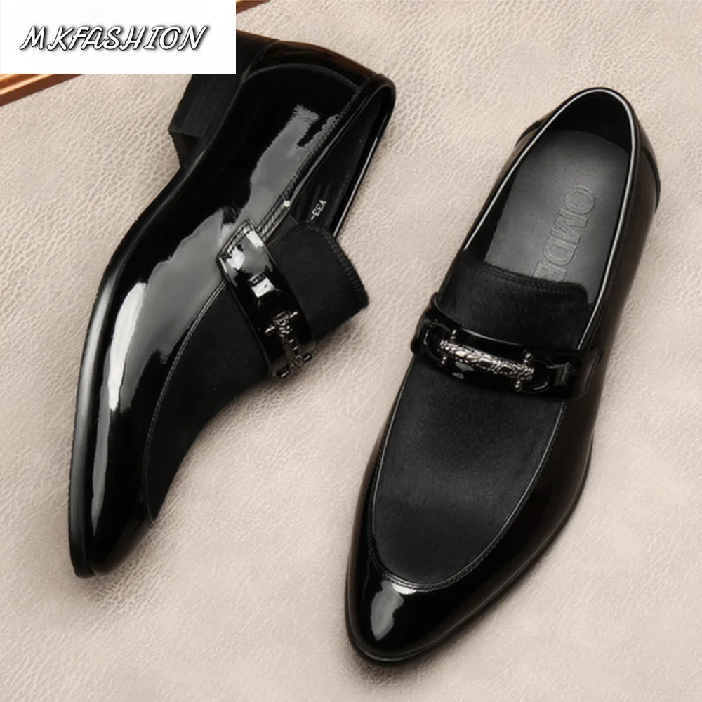 Men Genuine Leather Oxford Shoes Breathable Pointed Toe Business Formal Dress Shoes Low Top Spring Summer