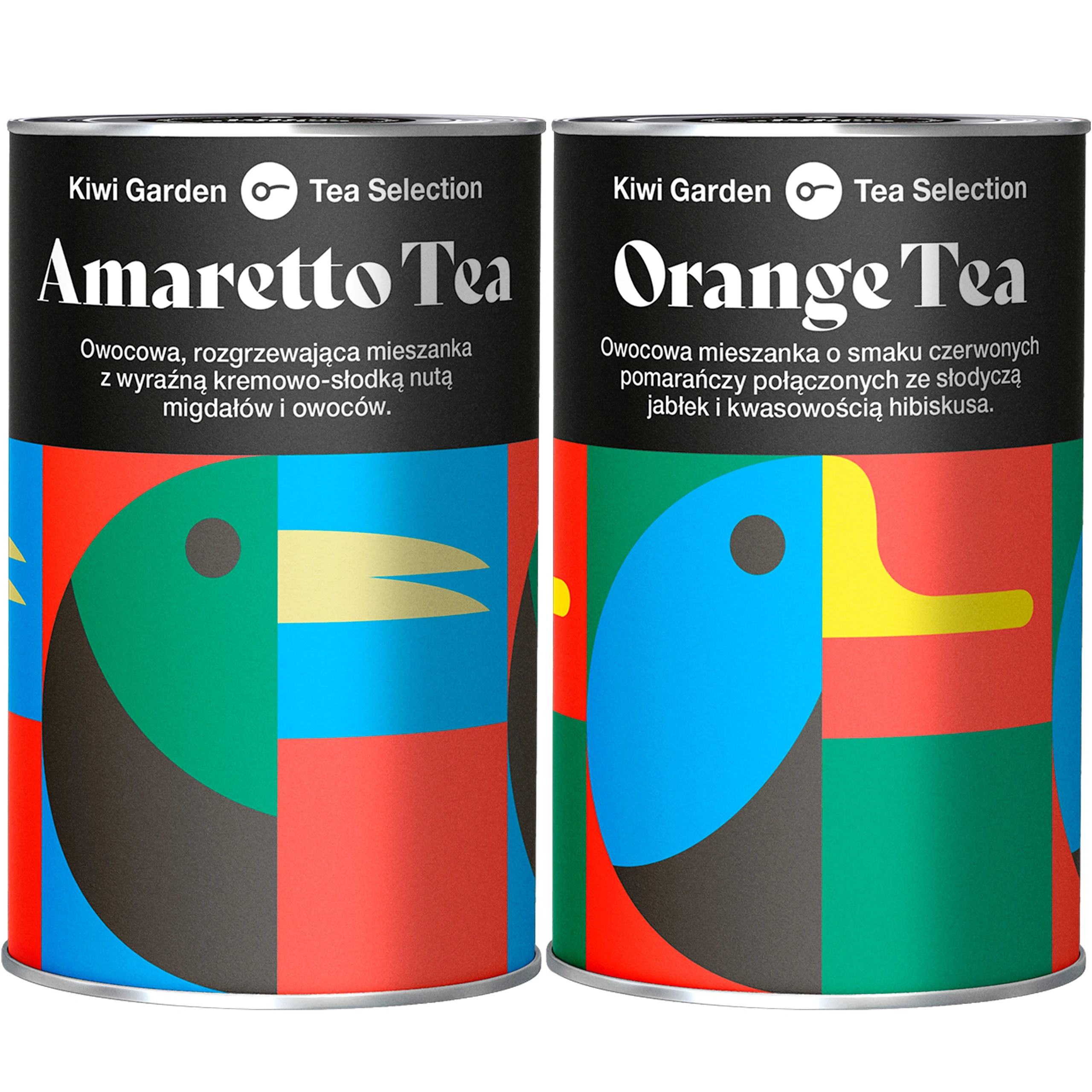 Owocowa herbata Kiwi Garden hibiskus + pomarańcza tea zestaw 2x100g