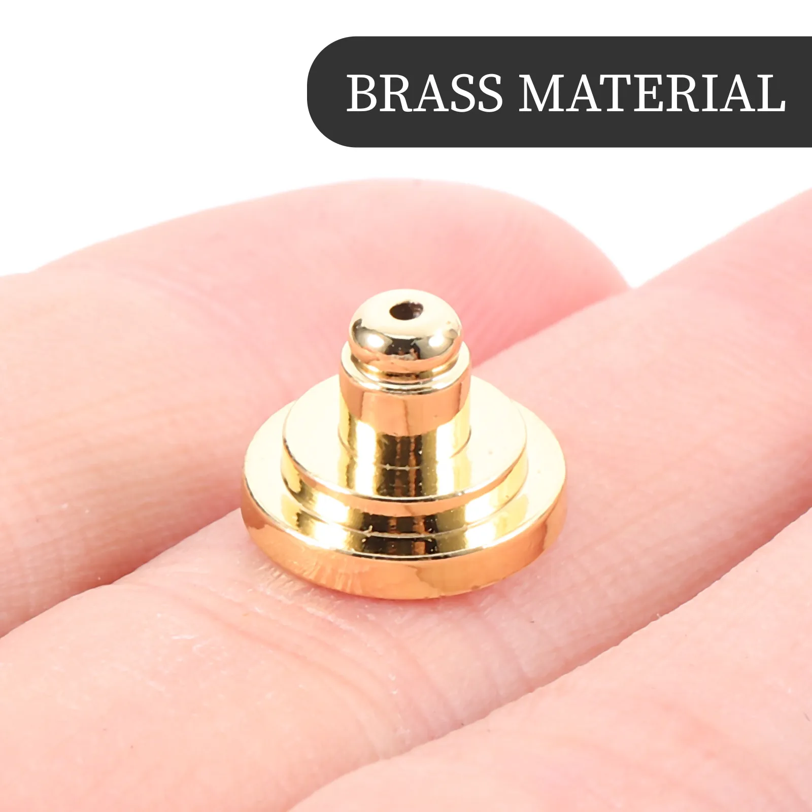 Electroplated Brass Earring Backs Antidroop Design Locking Flat Back Support for Heavy Earrings Comfortable Secure Fit