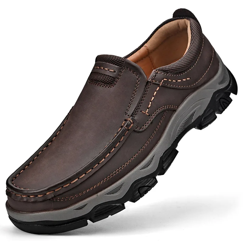 2024New Slip-on Leather Casual Shoes Stylish Loafers Men