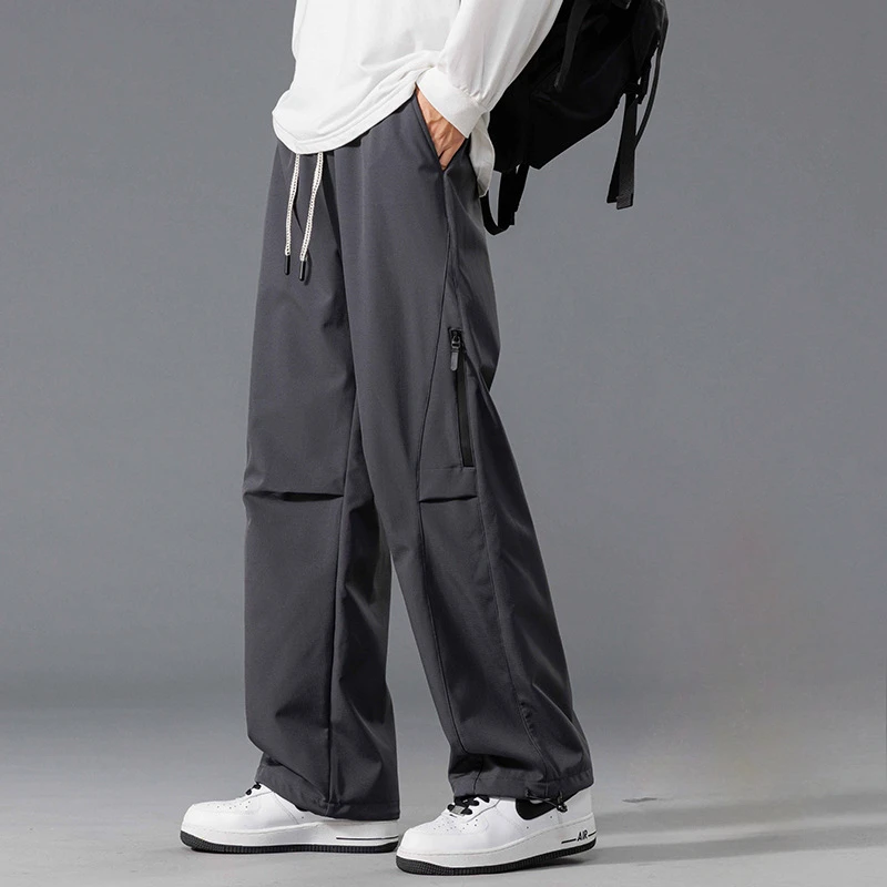 Prowow Straight casual pants men autumn winter loose wide leg workwear assault pants outdoor waterproof sports pants