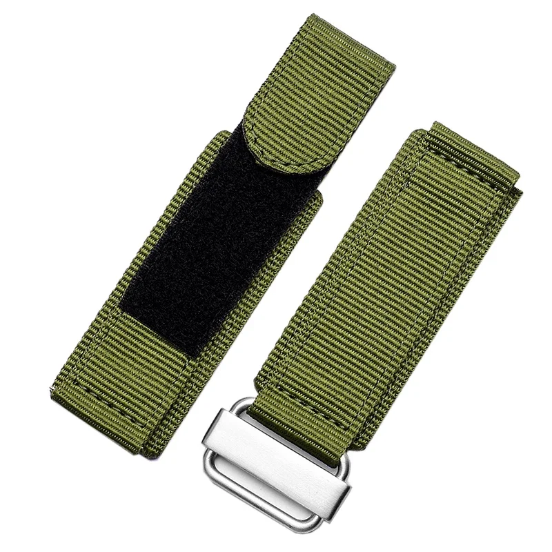 Black strap high quality steel belt buckle is suitable for Panerai Seiko Rolex hook and loop fastener nylon strap Sports