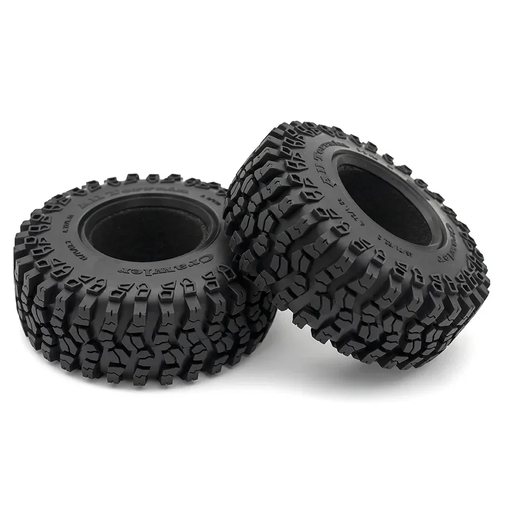 1/10 RC 크롤러 차량용 고무 휠 타이어, Axial SCX10 90046 RR10 Wraith Trxs TRX4 TRX-6, 125mm, 2.2 인치, 4 개