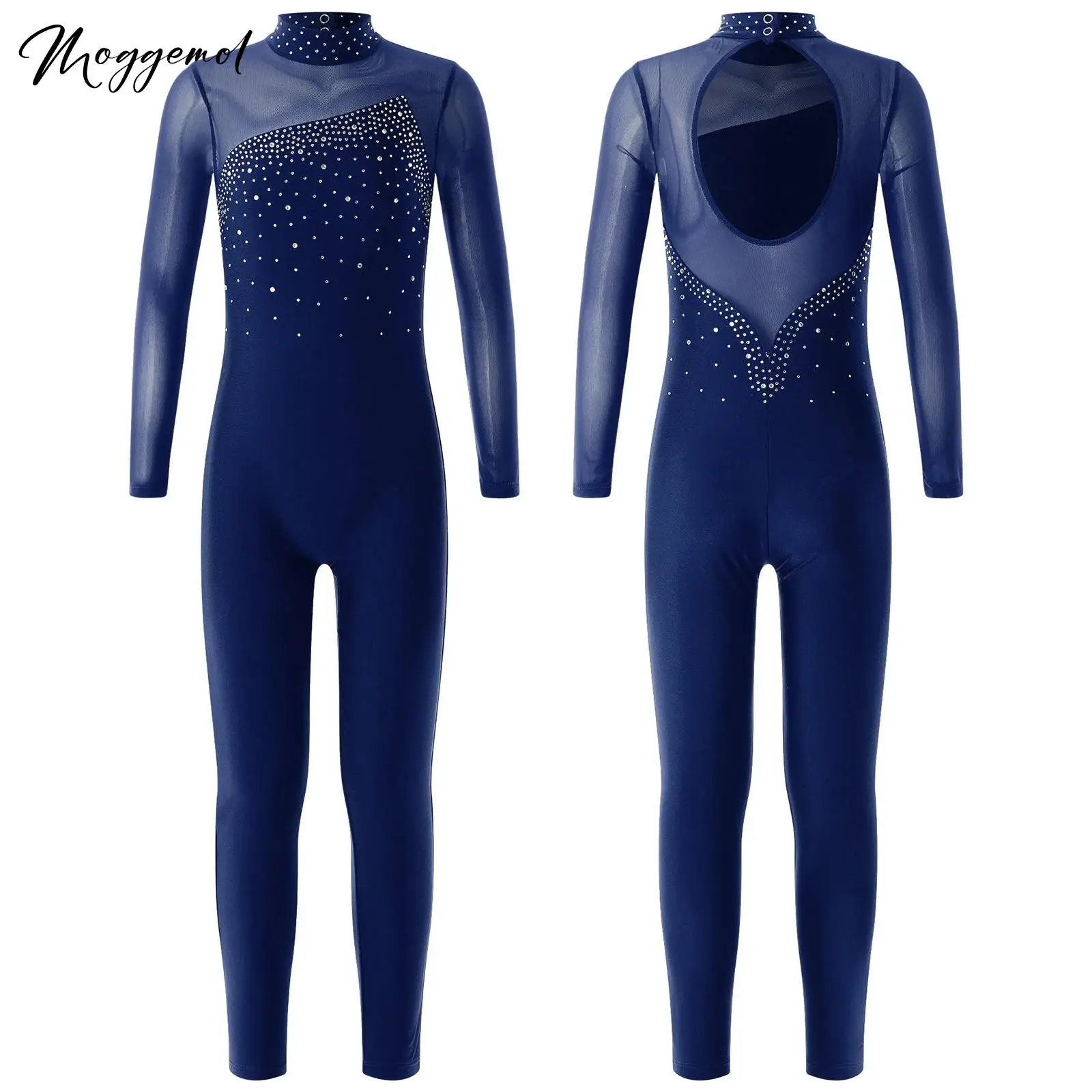 Justaucorps de danse de ballet biscuits à manches longues pour filles, costume de batterie d'entraînement de sport, combinaisons AqJumpsuits, costume de performance, vêtements de danse pour enfants