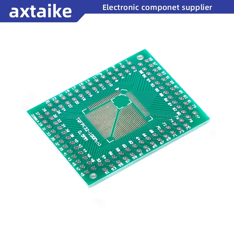 10PCS FQFP TQFP LQFP 32 44 64 80 100 to DIP Transfer Board DIP Pin Board Pitch IC Adapter plate Conversion board