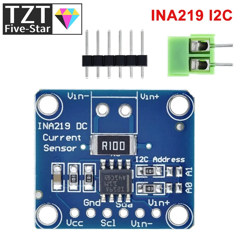 Двунаправленный датчик источника питания TZT INA219 I2C Zero Drift, модуль мониторинга прерывания