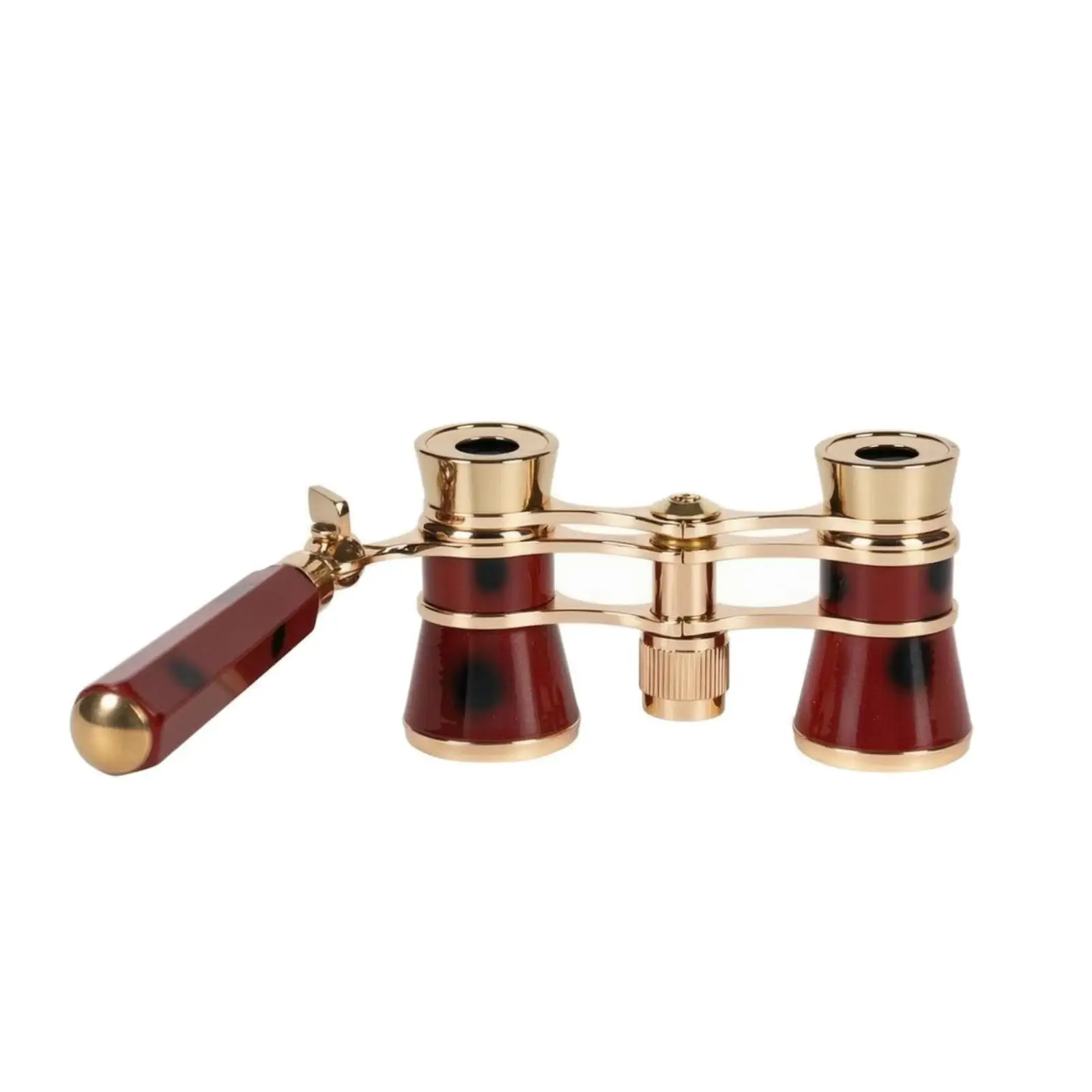 Classic Metal Opera Binoculars with Hand Grip Portable Theater Glasses for Performances