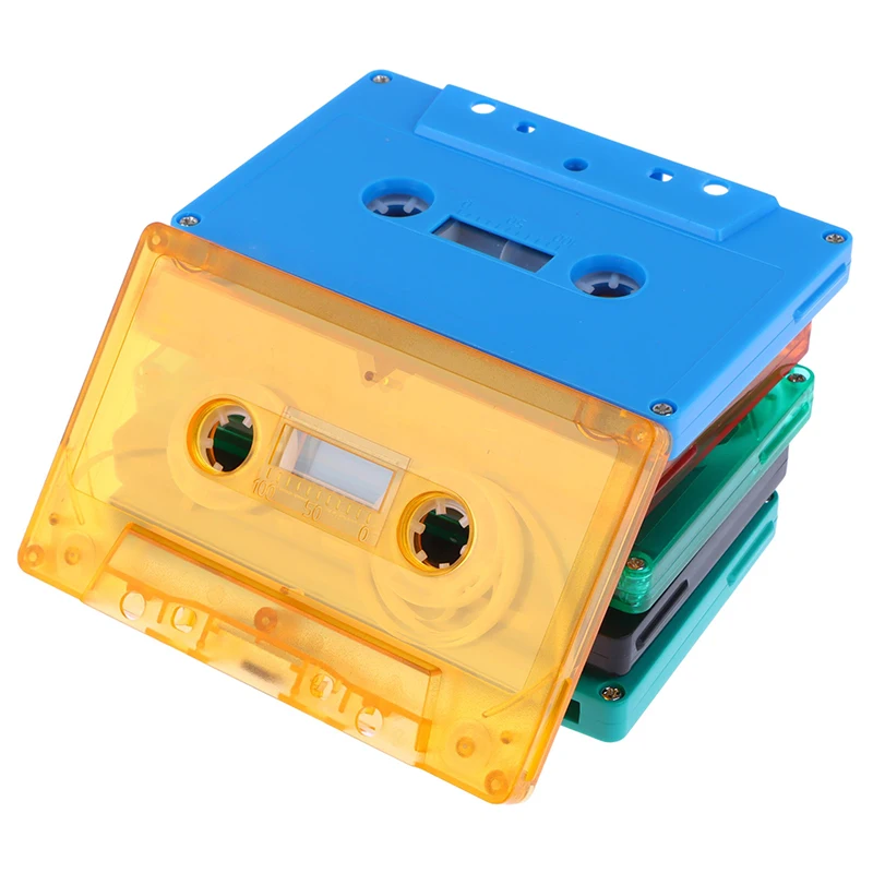 1Pc Color Blank Tape Case Audio Magnetic Audio Recording Cassette Tape Shell Empty Reel To Reel Cassette(no Tape Core)