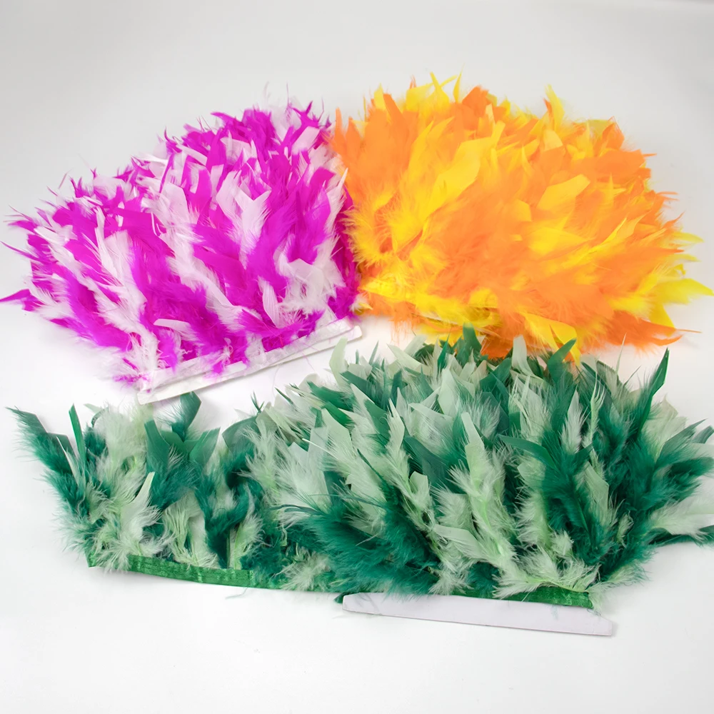 

10 Meters Turkey Feather Trim Ribbon Natural Marabou feathers Fringe Trimming for Diy Wedding Dress/skirt Sewing Accessories