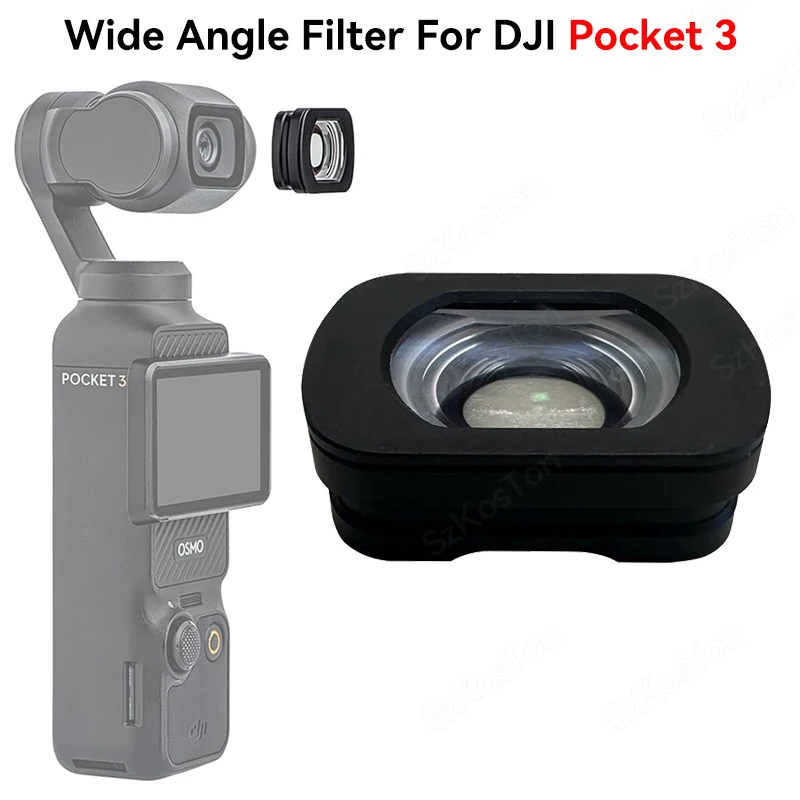 Dji OsmoPocket 3用の広角レンズフィルター,ジンバルカメラ延長,磁気,112度