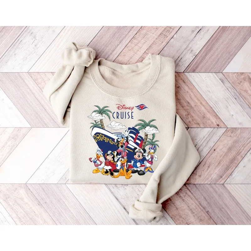 New 2025 Disney Family Vacation Sweatshirt Mickey Minnie Group Matching Family Disney Trip 2025 Hoodie Disneyworld Travel Outfit