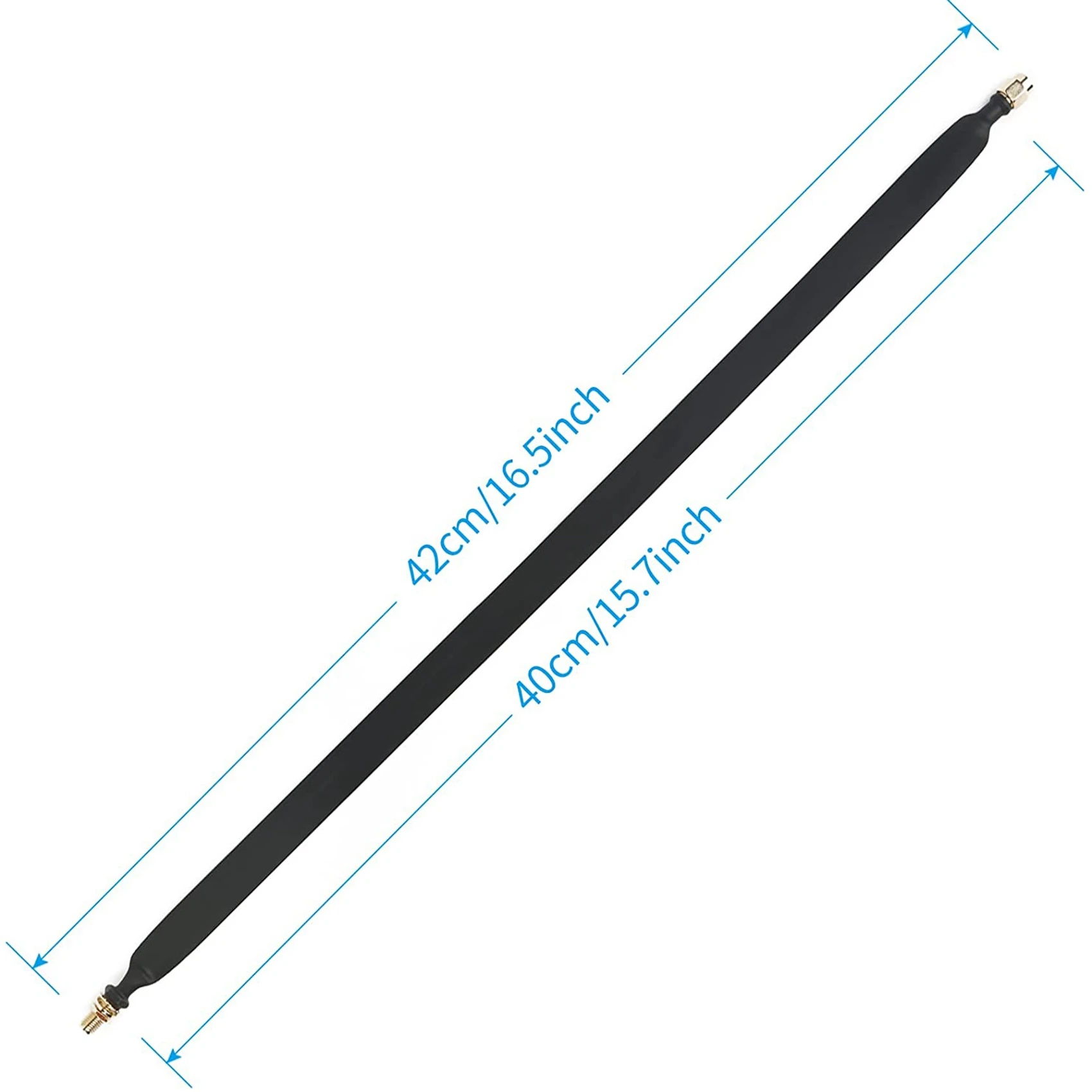 LoRa Flat Cable RP-SMA Male to RP-SMA Female Window and Door Feed Thru Coaxial Cable Extension Adapter for LoRa WiFi