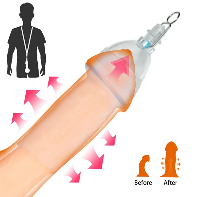 Penis Extender Pump Enlargement Vacuum Cup Exerciser Sex Toys For Men Dick Enhancer Stretcher Pure Physical Belt Hanger Trainer