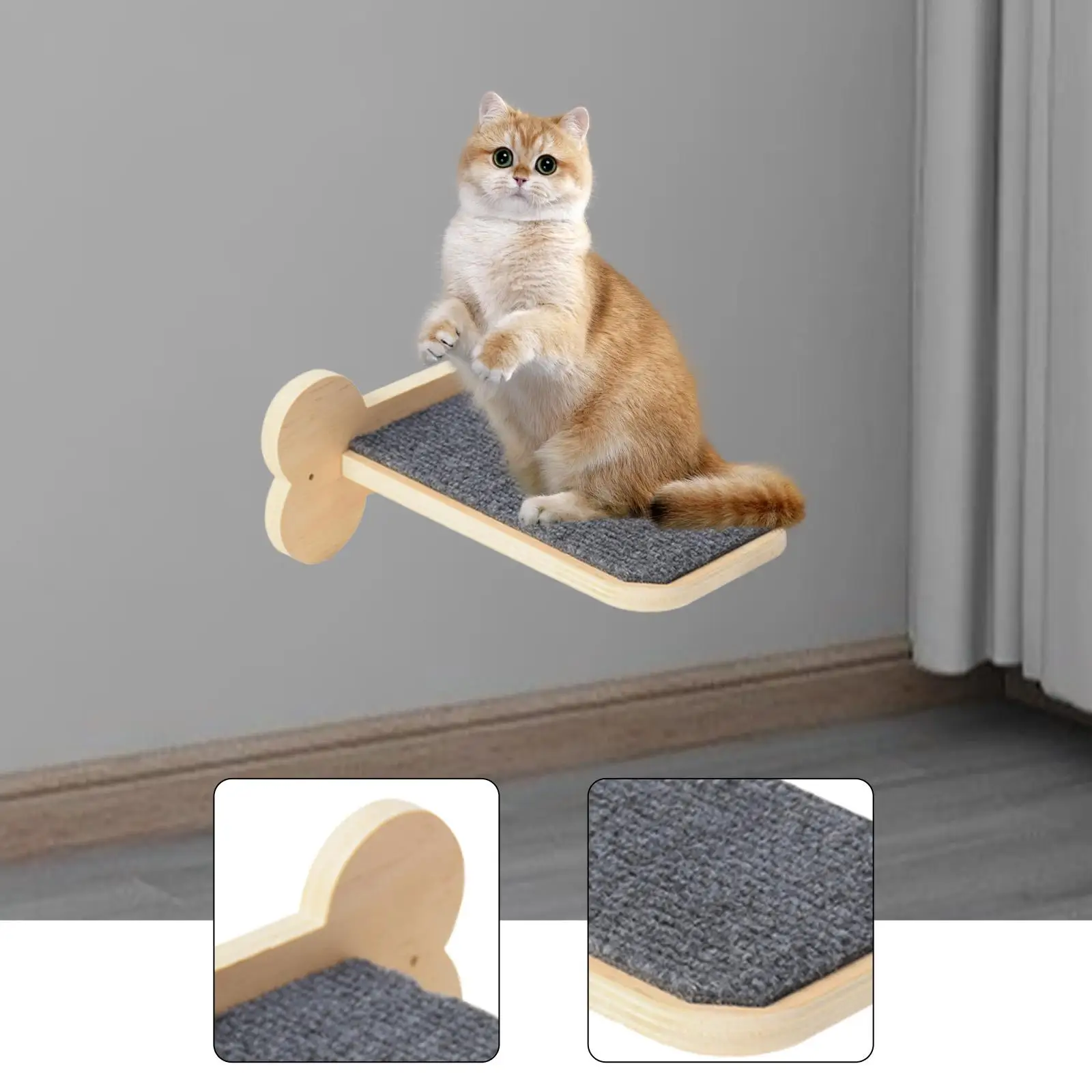 Estante de pared con escalones para que tu gato suba y descanse