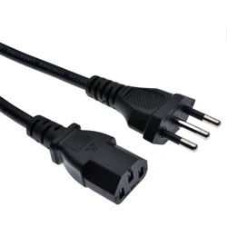 Italy Power Cable Italian 3 Pin Plug to IEC C13 AC Power Extension Cord 1.5m 5ft IMQ Power Cord Rated 10A 250V