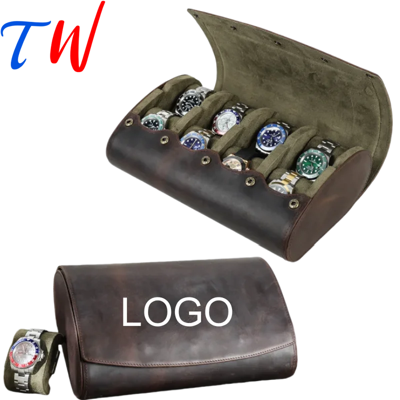 Truth Seeking Series Luxury High-end Travel 8 Slot Genuine Leather Watch Storage Case Cherish Personalized Gift Free Custom Logo