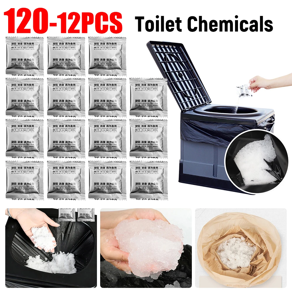 Camping Toilet Cleaner Deodorant Chemicals Liquid Waste Gelling Emergency Portable Toilet Waste Water Absorbent Curing Agent ﻿