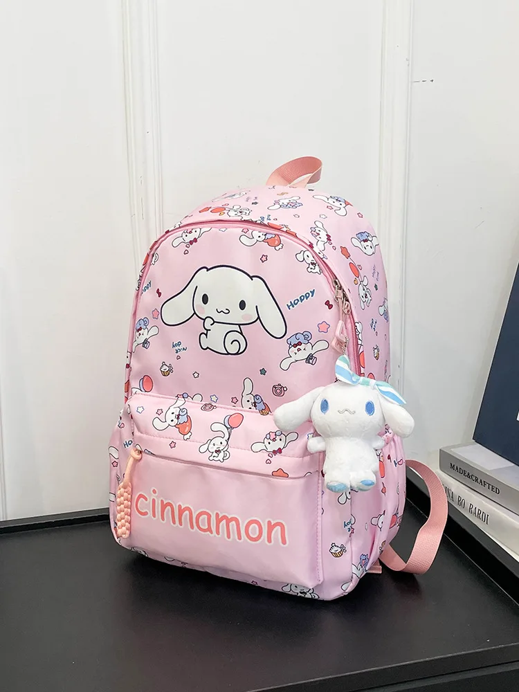 Mochila escolar MINISO de moda, bolso bonito de dibujos animados, bolsa de viaje ligera y duradera para niñas, mochila impermeable para niños