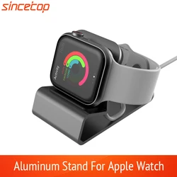 Aluminium-Ladeständer für Apple Watch Dock Station Ladehalter für iWatch Ultra 1, 2/10/9/SE/8/7/6/5/4/3/2/1 Silikonhalterung