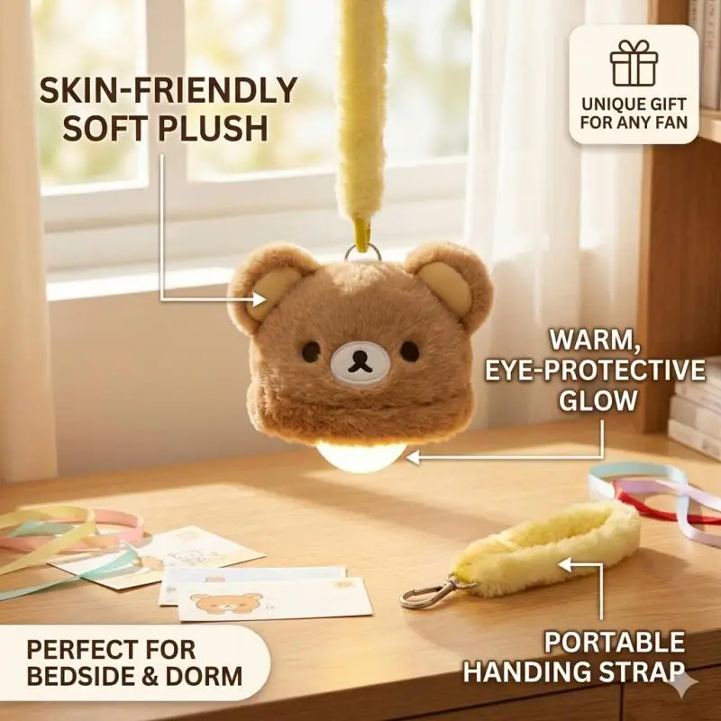 Rilakkuma Night Light Series Dormitory Hanging Bed Light Small Night Light Plush Toy Light Room Decorated Birthday Present
