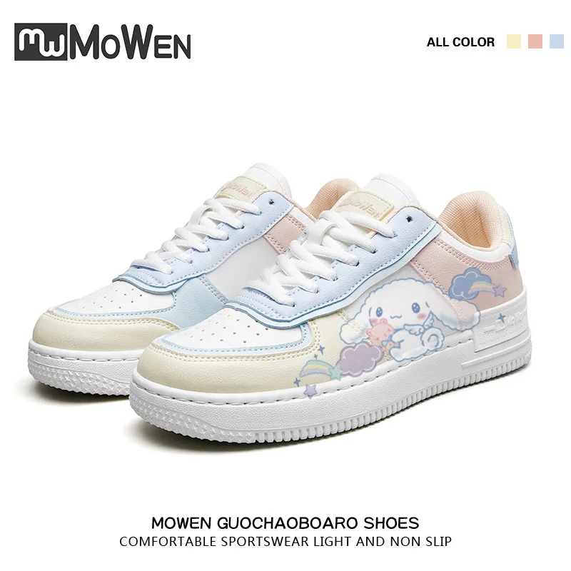 

Sanrio Cinnamorroll Cartoon Shoes Korean Preppy Style Women Shoes Harajuku Low Top Skateboarding Shoes Cute Girl Sneakers Gift