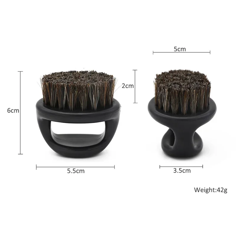 Boar Bristle Ring Beard Brush Men Shaving Brush Portable Barber Beard Brushes Mustache Tools Facial Beard Cleaning Hair Brush