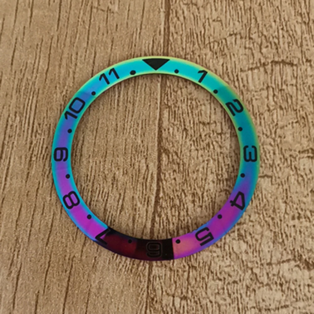 Zamiennik 38 mm / wewnętrzny 30,5 mm Kolorowy numer Aluminiowa ramka Zewnętrzny pierścień Akcesoria do zegarków