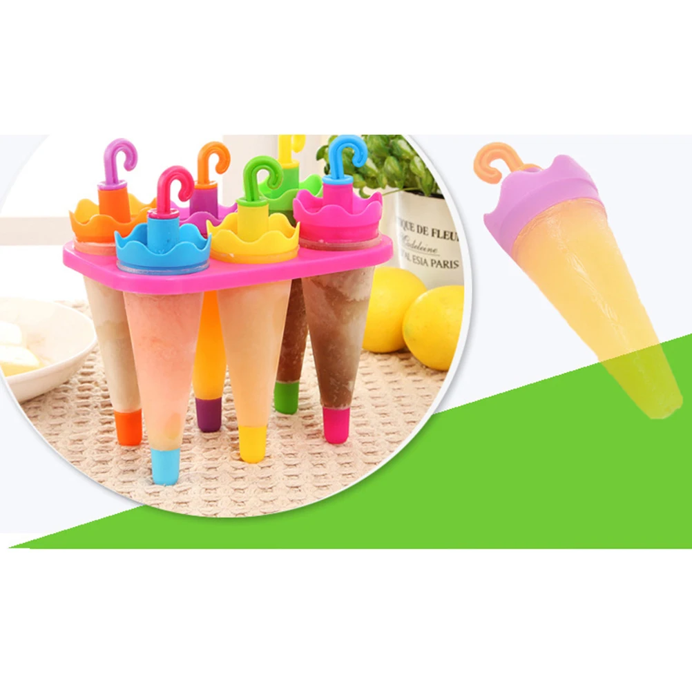

2 Sets 6 Cells Popsicle Molds Cream Making Tool Reusable Premium Plastic Easy Use Homemade Fun Family Friends Lolly