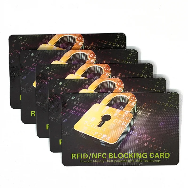 

Custom Wholesale Logo PVC CR80 Size Bank Card Credit Card Passport Protector Contactless RFID Blocking Card