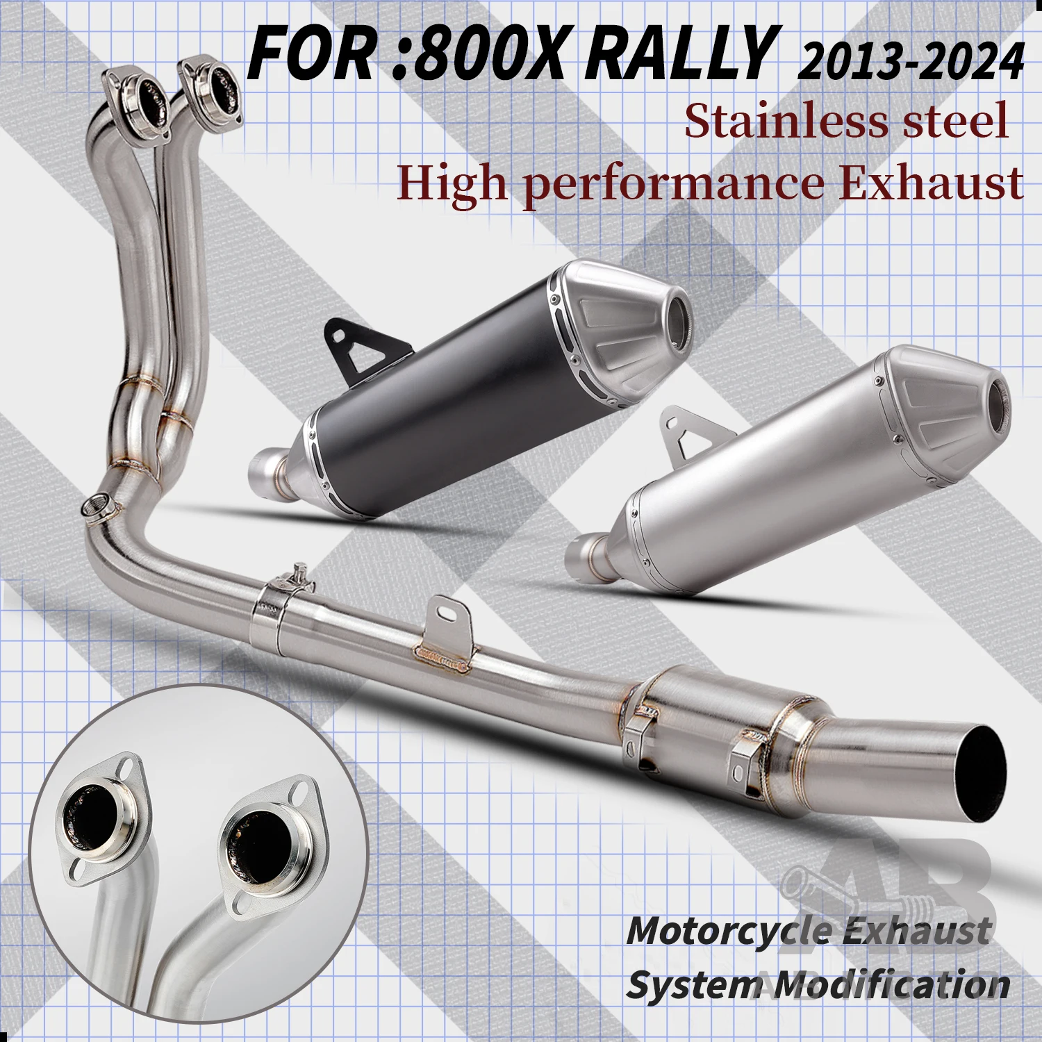 

AB MOTO For KOVE 800X ADV 800 X Adventure Rally Pro Stainless steel Motorcycle Exhaust Full System Connect Slip on Line Muffler