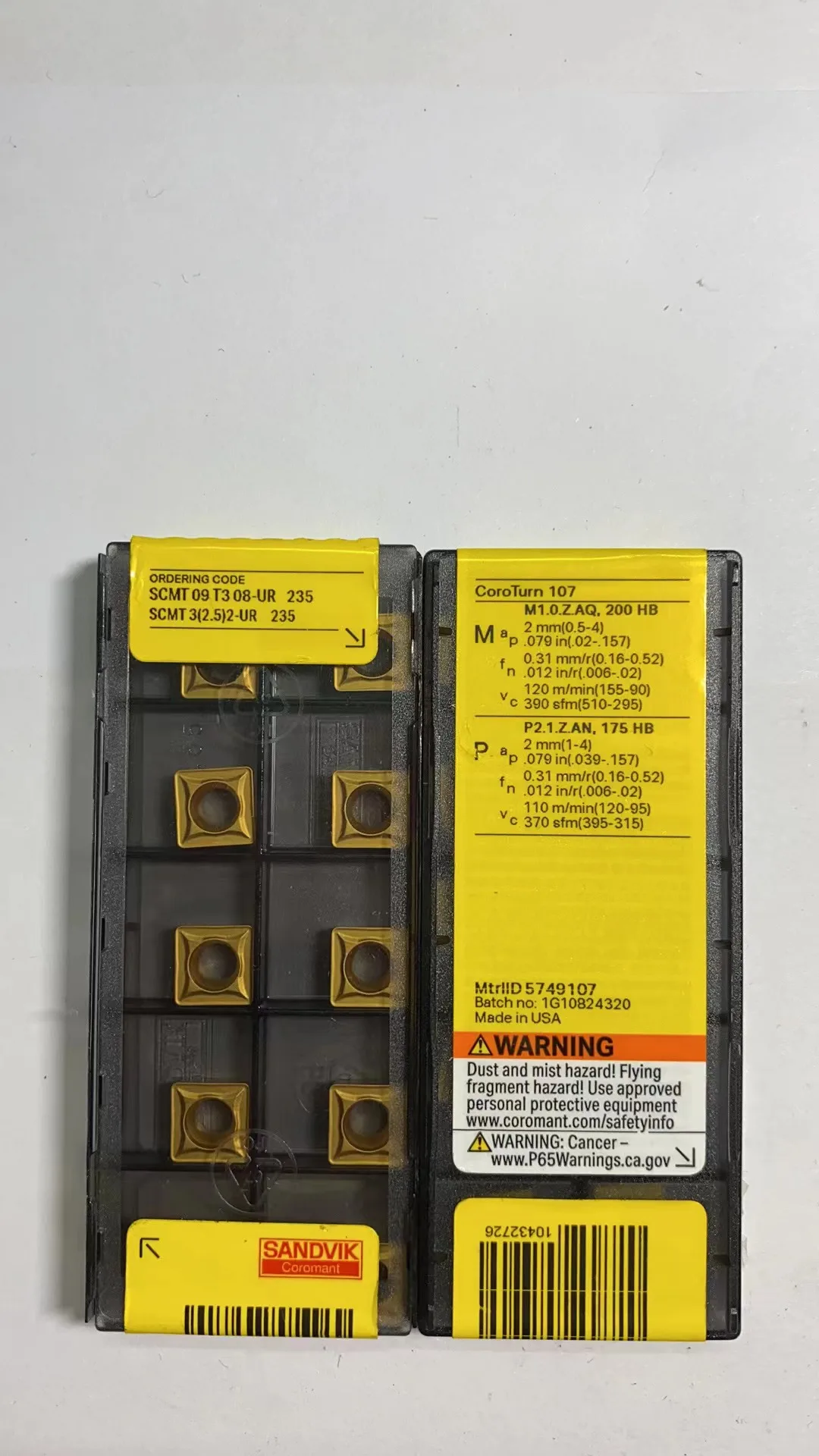

CNC blade SCMT09T308-UR 235 , original and authentic clearance sale, only 9 boxes