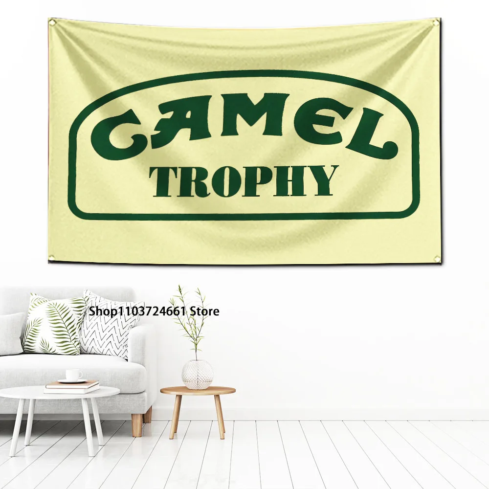 3x5 Ft Camel Trophy ADVENTURE TRAVEIS Flag Polyester Digital Printing Banner for Garage Wall Art Out Door Decoration