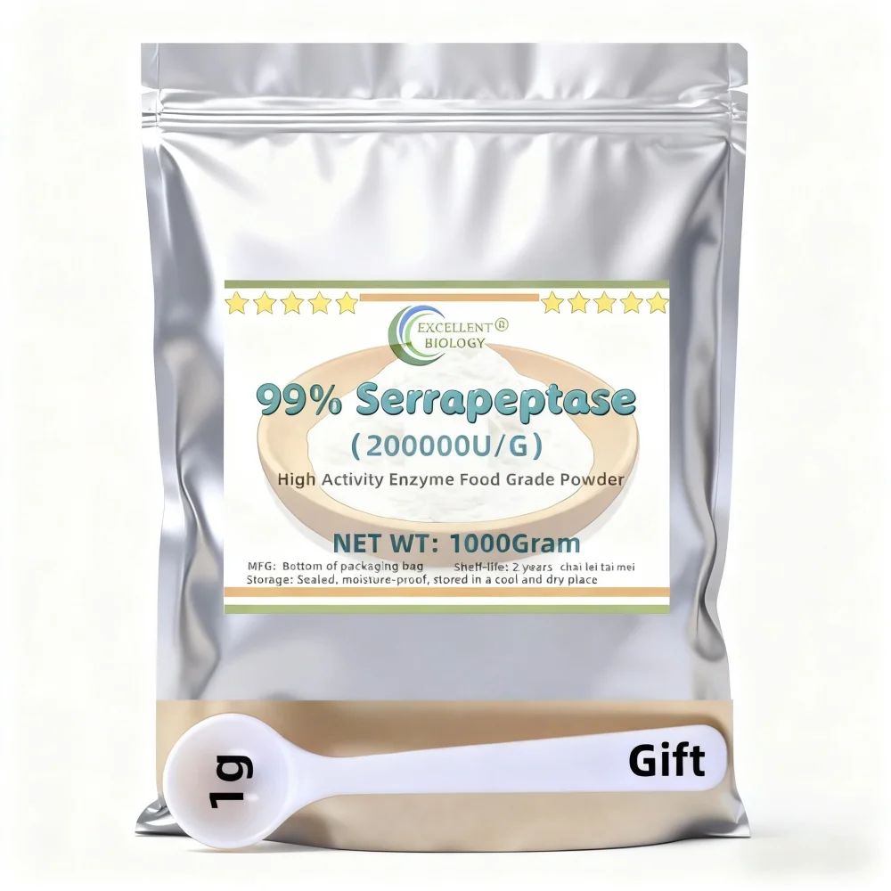 

AliExpress factory direct sales custom packaging 99% Serrapeptase high activity enzyme wholesale price global fast delivery