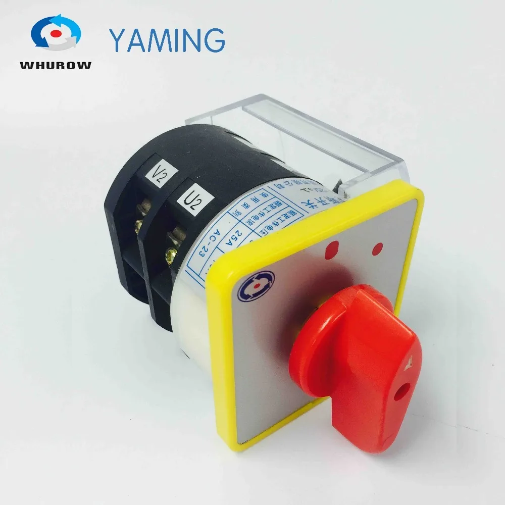 

HZ12-25/02 on-off 2 position 2 poles with protective plastic cover manually transfer power cut off rotary cam switch