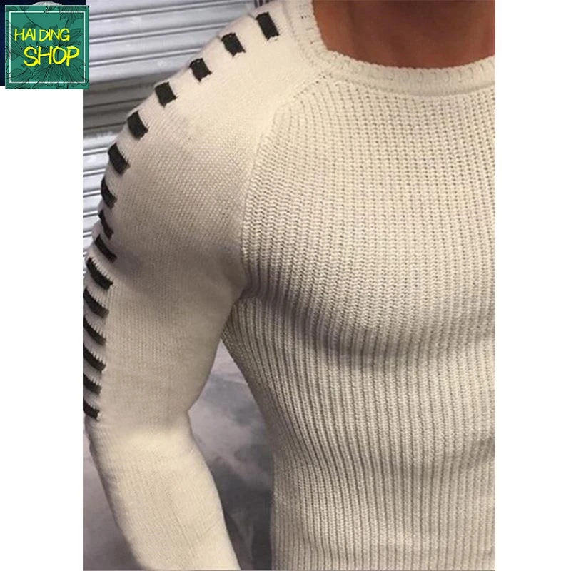 الرجال سليم صالح طويل Sve جولة Ne سترة الخريف الشتاء عارضة محبوك أعلى Faionable اللون بلو الشتاء سترة