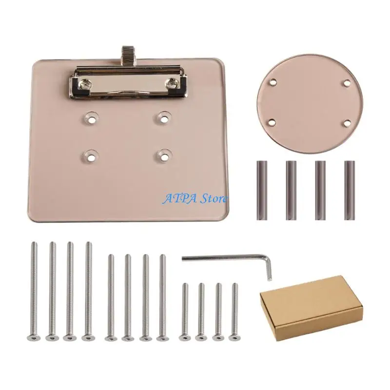 

U13C Universal Golf Cart Steering Wheel Acrylic Scorecard Holder Adjustable Pen Clip Mount