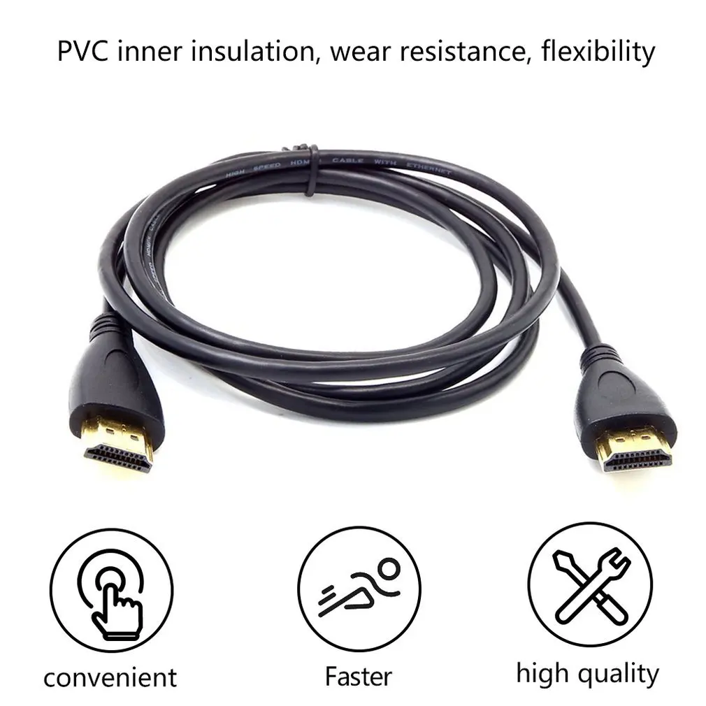 1m 1.5m HDMI-compatible Cable Video Cables 1.4 3D Cable For HDTV Splitter Switcher TV Ultra HD Connecting High Speed Cable