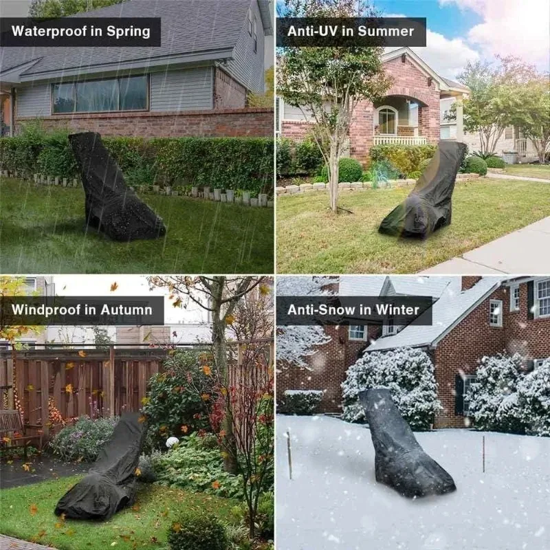 

Heavy Duty Lawn Mower Cover Durable Oxford Cloth Dust Cover with Drawstring Outdoor Garden Equipment Protector for Snow Blowers
