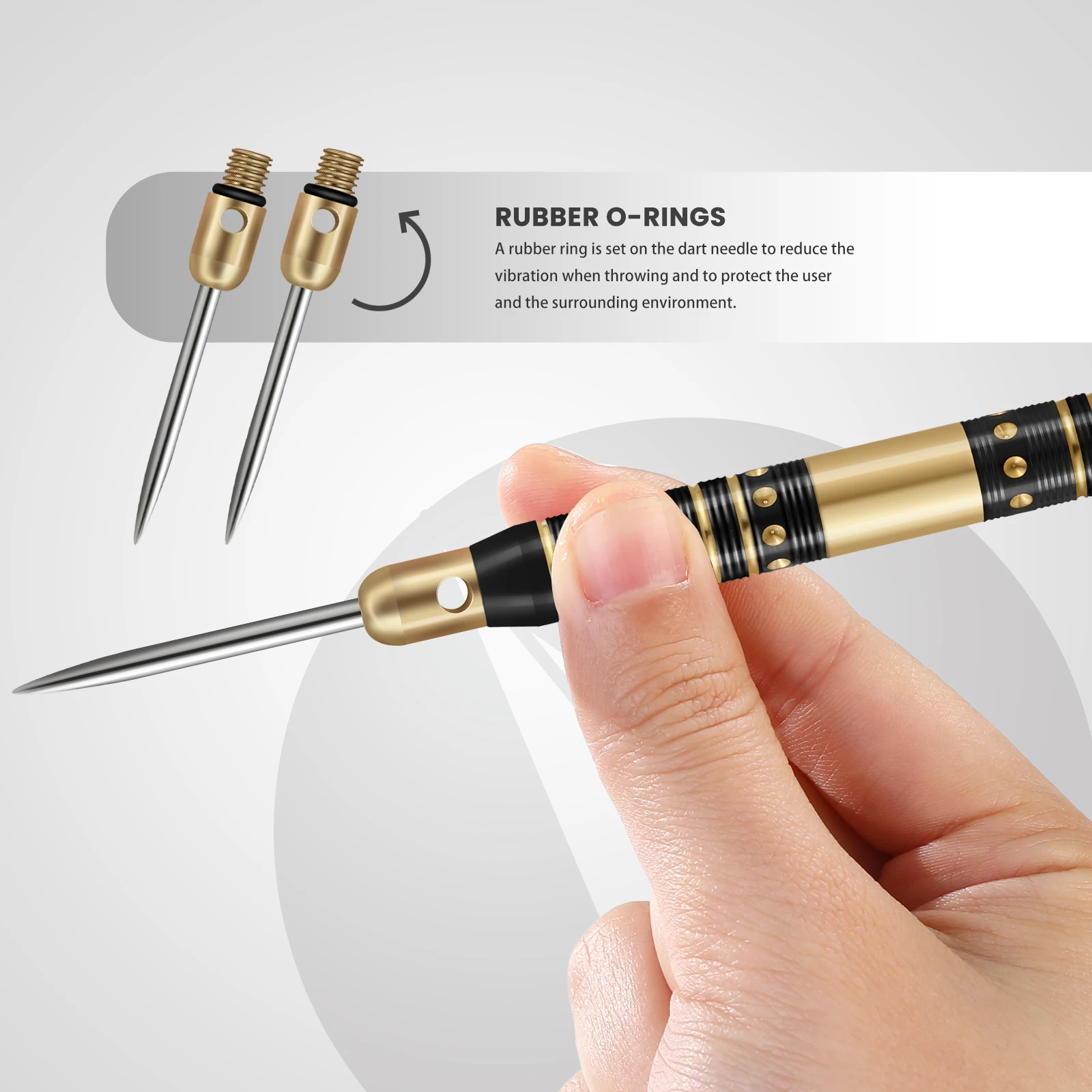 Huanqu 6-Pack Copper Dart Tips, Standard 2Ba, Total Length 38mm, Dart Replacement Needles, Professional Dart Accessories, Suitable for All Dart Players view 4