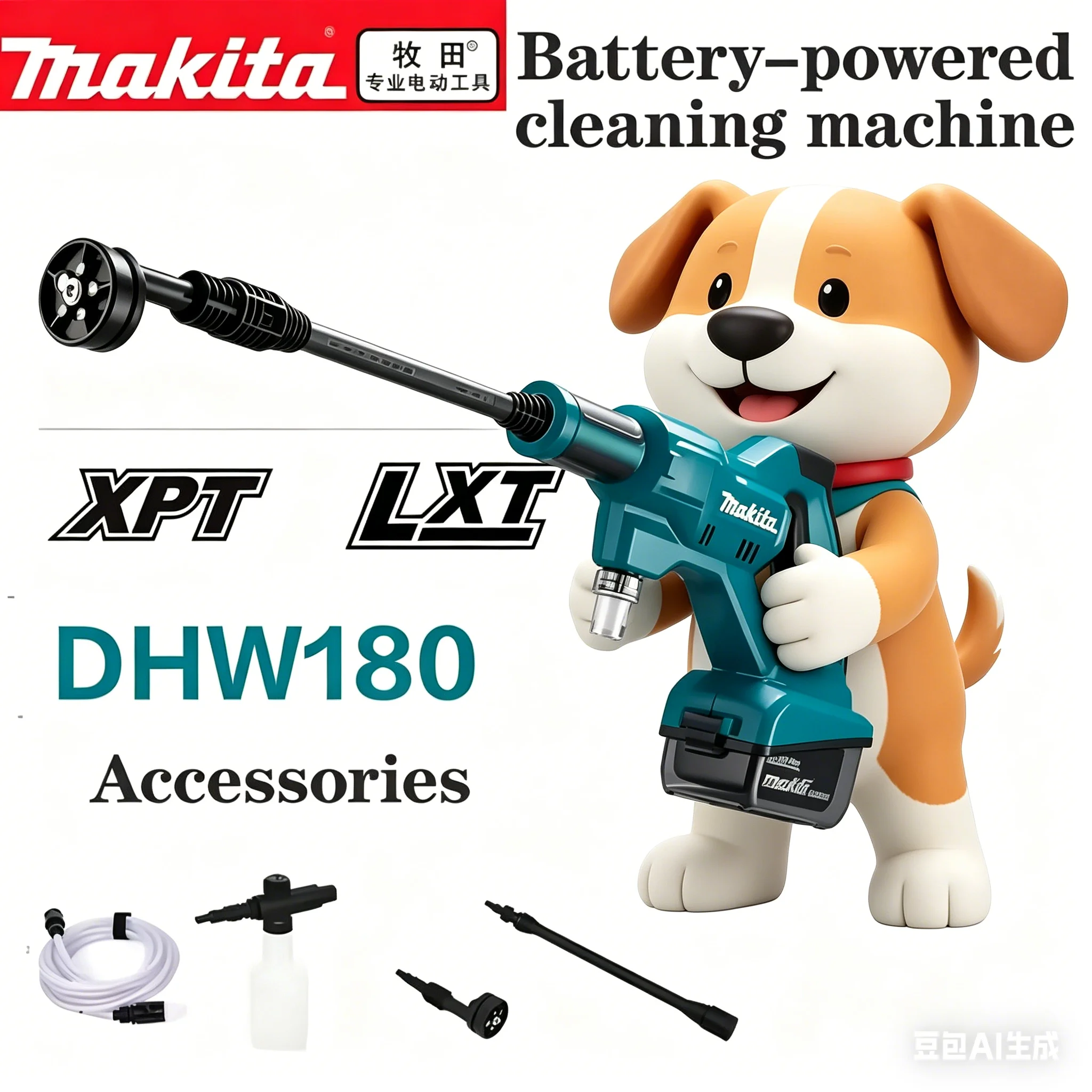 

Makita Battery 18V Portable High Pressure Water Gun Car Wash Machine Outdoor Cleaning Tool 5 Spray Patterns