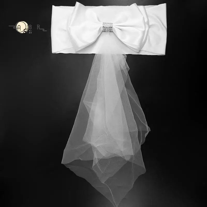 

A18R -Elastic Wedding Chair Sashes, Multi-Color Bowknot Decorations For Banquet, Party, Hotel -Durable And Stylish