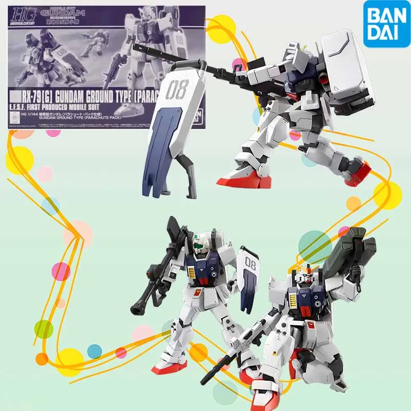 عالية الجودة بانداي الأصلي PB HGUC 1/144 RX-79(G) GUNDAM الأرض نوع أنيمي عمل الشكل التجمع نموذج اللعب نموذج الهدايا