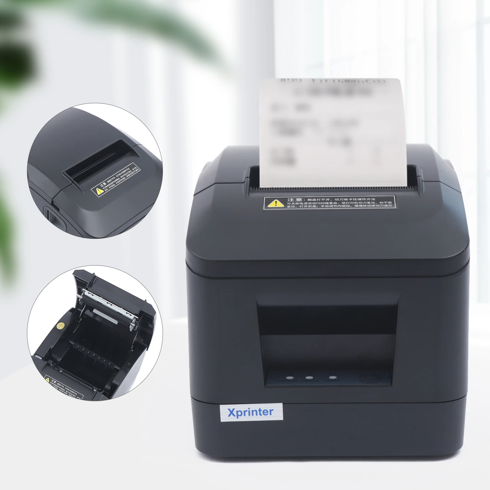 Receipt Printer with Auto Cutter, ESC or POS Command, Support Windows(Only USB Interface)