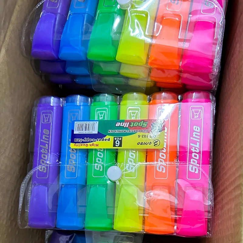 هايلايتر سوبرلاينر 4/6 ألوان، مناسبة للاستخدام المكتبي والمدرسة، وأدوات الدراسة، والكتابة السلسة، والتسليط الضوء على الملاحظات