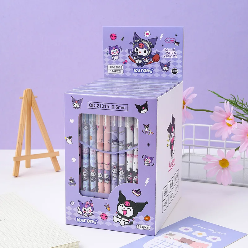 

12Pcs Sanrio Erasable Neutral Pen Hello Kitty Melody Kuromi Cinnamoroll Gel Pen Office School Supplies Stationery Wholesale