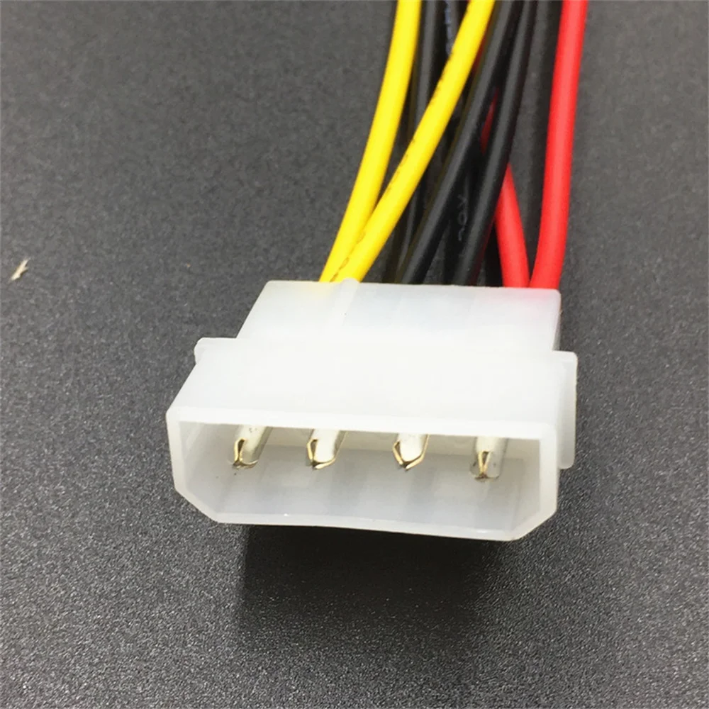 1PCS Pin Molex IDE to 2 Serial ATA Hard Driver Power Cable SATA Y Splitter Dual Hard-Drive-Disk Extension Cord Adapter