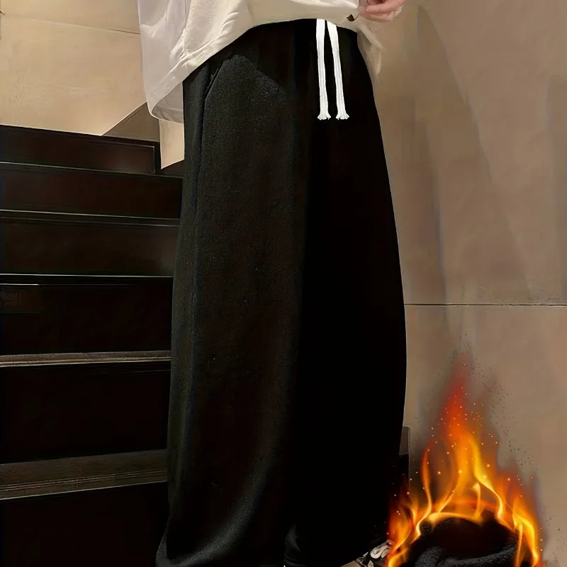 

Autumn and Winter Men's Plush Thick Sports Pants Casual Sports Pants Suitable for Both Men and Women Sports Pants