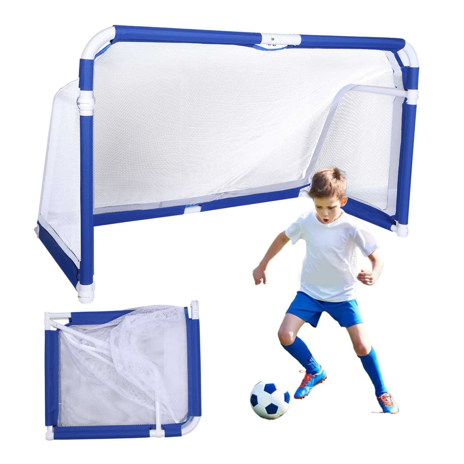 Porta da calcio pieghevole sportiva per porta da calcio per bambini e giovani Allenamento con pallone da calcio all'aperto per allenamento di calcio indoor e outdoor
